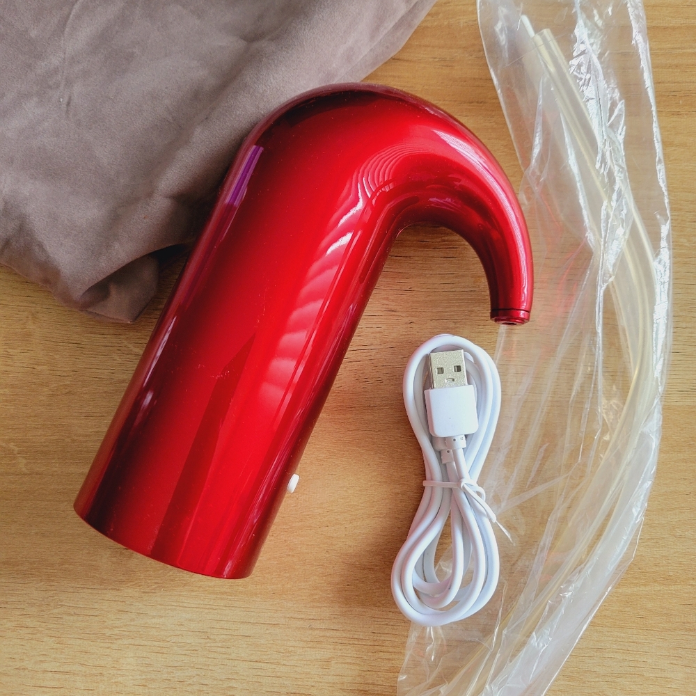 Red Automatic Wine Aerator Decanter